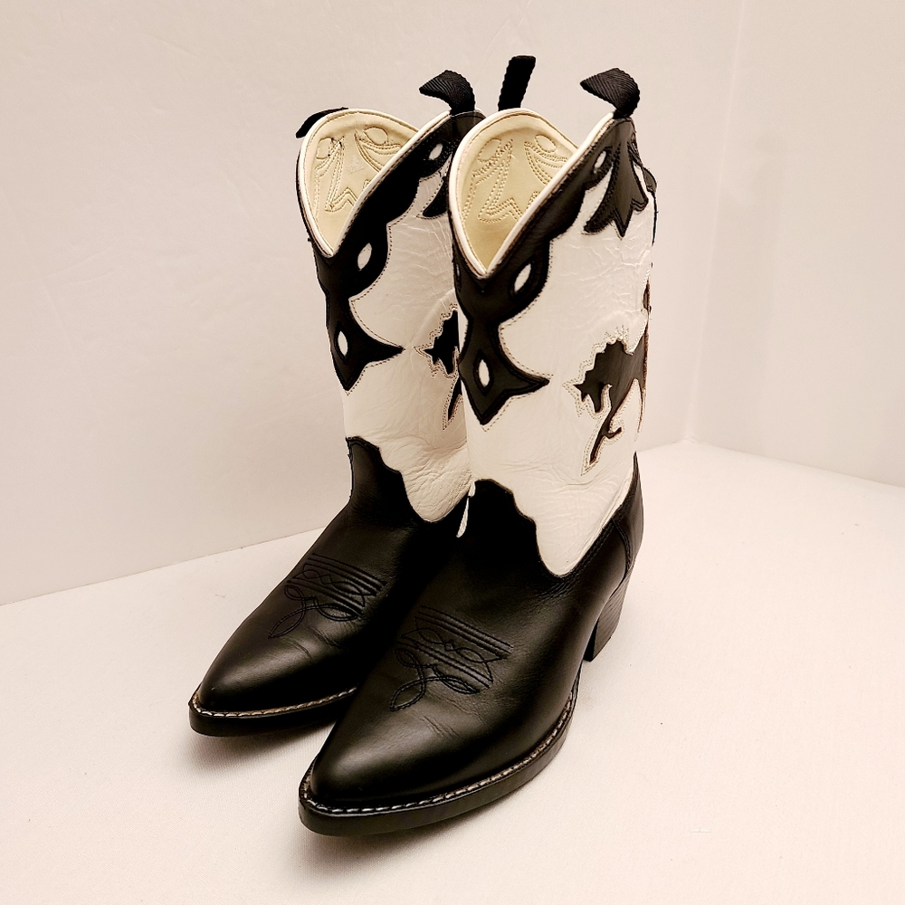 Smoky Mountain leather horse inlay youth kids boot